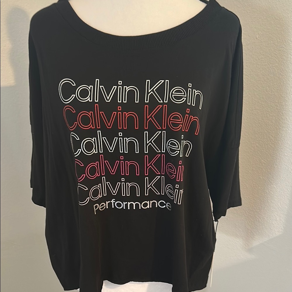 Calvin Klein Black and Red Tee